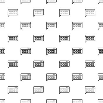 Chat browser window interface seamless pattern vector