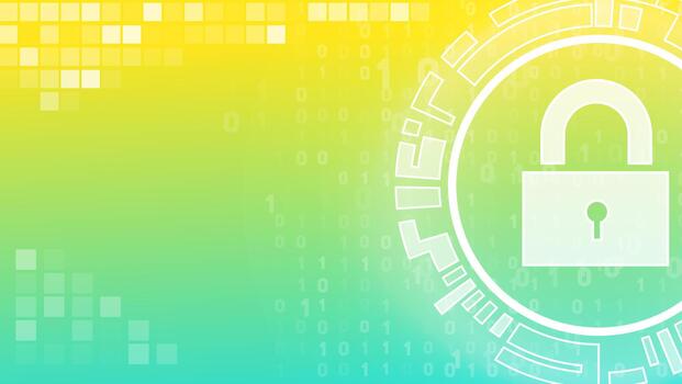 la seguridad cibernética concepto con bloquear icono binario código ilustración vector