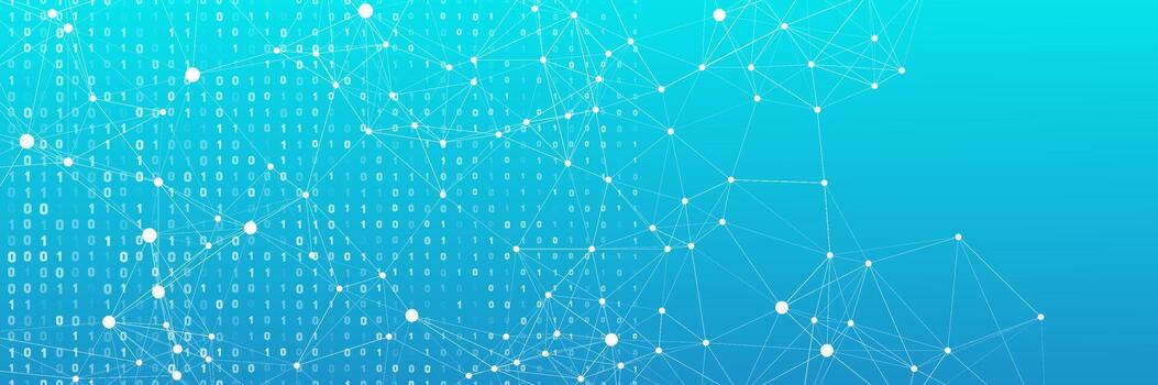 digital red con binario código 0, 1 tecnología conexión concepto vector