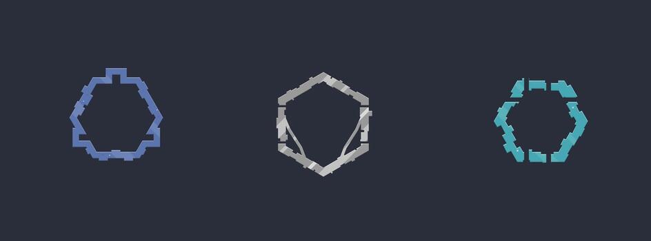 futurista logo elemento marcos conjunto vector