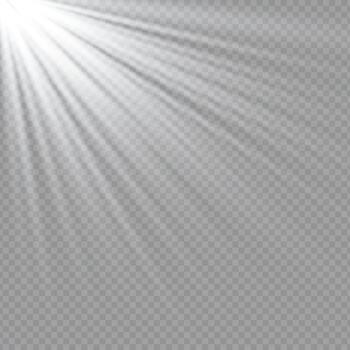 luz de sol rayos resplandor efecto vector