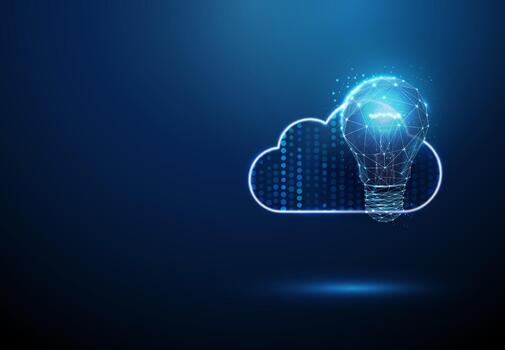 Light bulb cloud concept for innovation vector