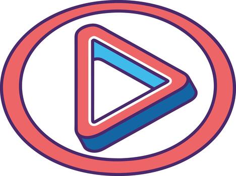 Play Button Control Element vector