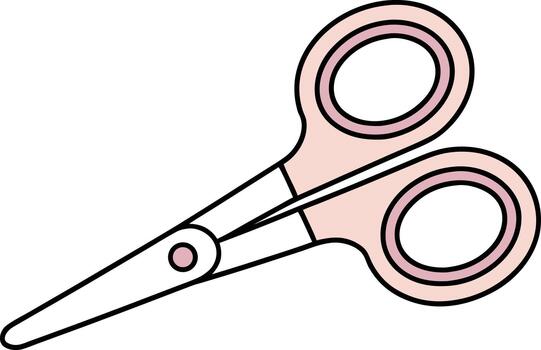 Sharp Cutting Scissors Icon vector
