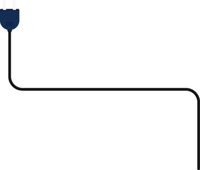 camino enchufe enchufe conector cable redondo esquina vector