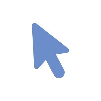 Simple Flat Style Arrow Cursor Computer Interface Pointing Element Icon vector