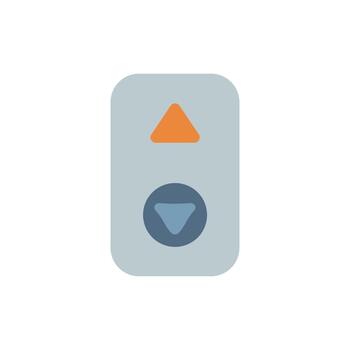 Modern Flat Elevator Up Down Button Indicator Navigation Control Panel vector