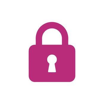 Simple Flat Locked Padlock Shape Security Icon Element vector
