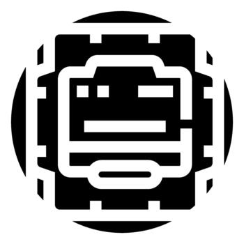 Computer processor microchip hardware electronics technology icon vector