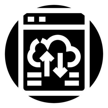 nube informática datos transferir sincronización icono ilustración vector