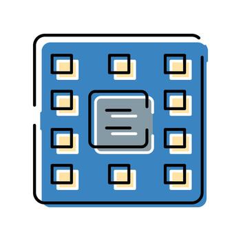 UPC chip procesador icono demostración datos Procesando tecnología vector