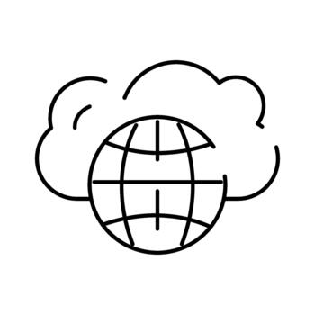 Cloud computing global network internet technology concept vector