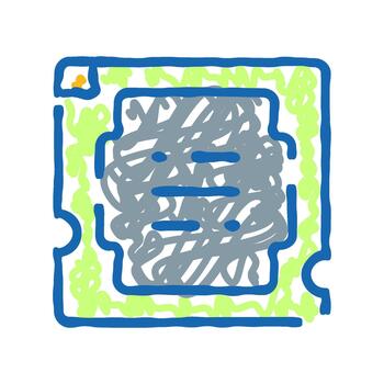 central Procesando unidad procesador tecnología pastilla icono concepto vector