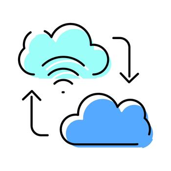 Cloud computing data transfer uploading downloading information vector
