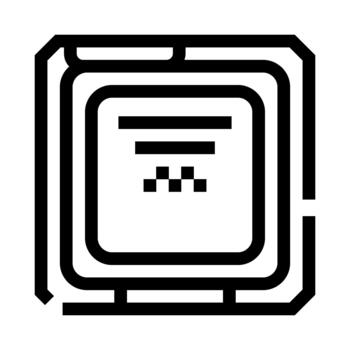 procesador central Procesando unidad icono concepto vector