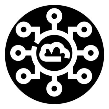 nube datos red distribuido informática información tecnología vector