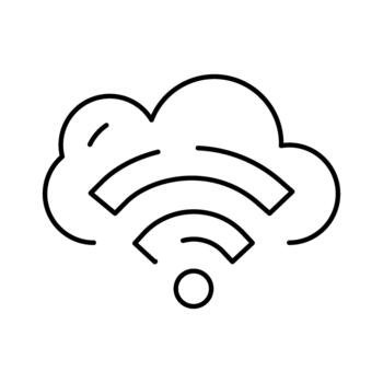 nube informática almacenamiento inalámbrico datos y red conexión vector