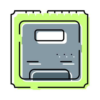 Cpu processor microchip technology hardware logic icon vector