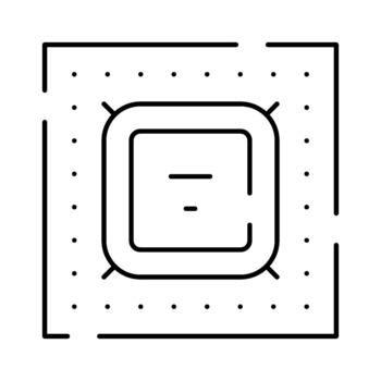 computadora procesador pastilla hardware electrónico componente icono vector