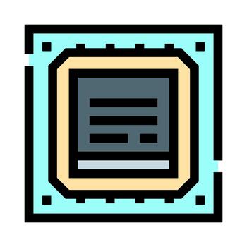 Processor unit microchip for computer hardware technology vector