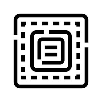 Computer chip microprocessor icon representing digital technology concept vector