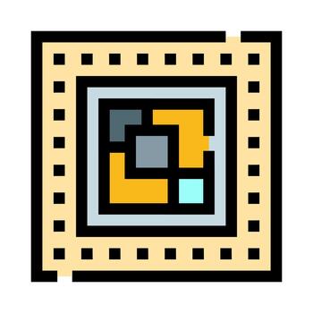 computadora procesador pastilla hardware icono símbolo vector