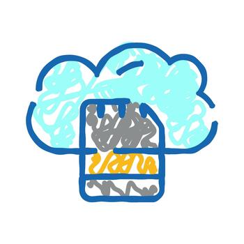 nube datos almacenamiento informática red comunicación concepto vector