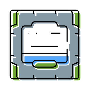 Computer processor chip with circuit board component vector