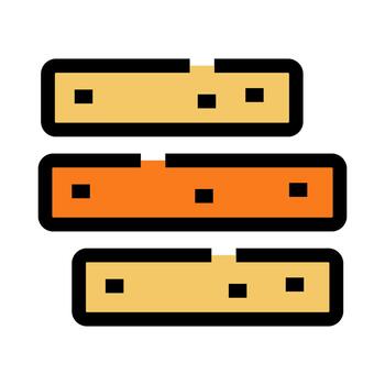 Stacked server rack data storage database icon vector