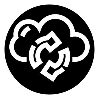 Cloud computing data exchange network connection icon vector