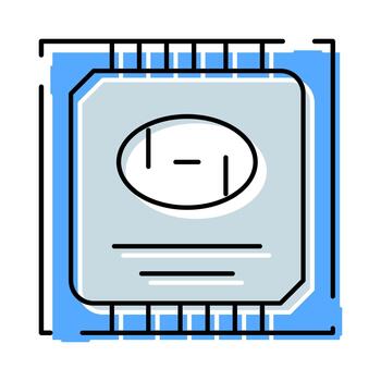 computadora procesador pastilla integrando digital futuro tecnología vector