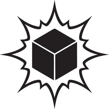 3d cubo explotando en transparente antecedentes vector