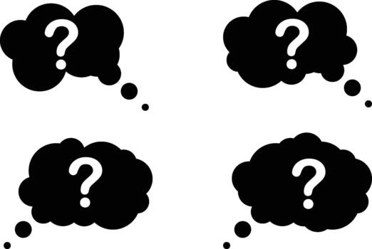 Question mark icon set with speech bubbles vector