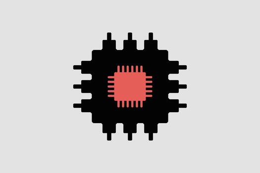 anidado microchips, avanzado tecnología concepto vector