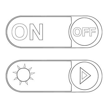 Toggle Switch Button Control Interface User Experience Design vector