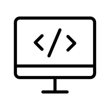 web desarrollo programación código icono para software Ingenieria y digital soluciones vector