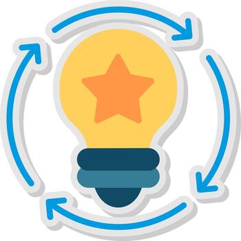 Creative Process Flat Shadow Design vector