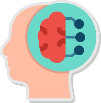 Intelligence Flat Shadow Design vector