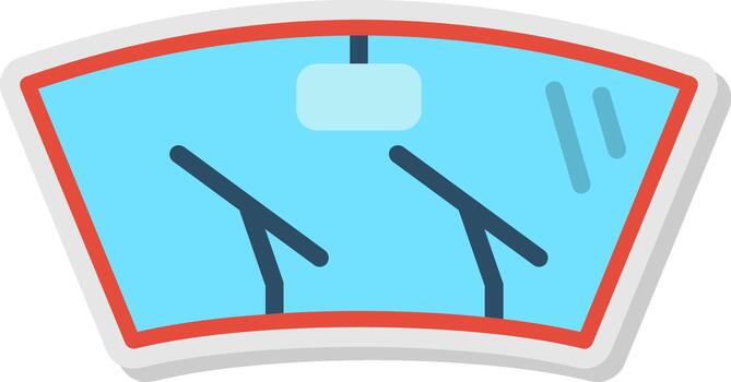 Windshield Flat Shadow Design vector