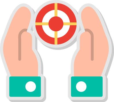 Objectivity Flat Shadow Design vector