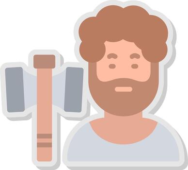 Hephaestus Flat Shadow Design vector