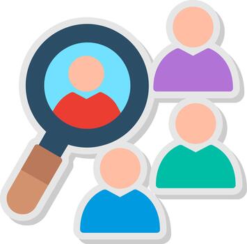 Candidate Selection Flat Shadow Design vector