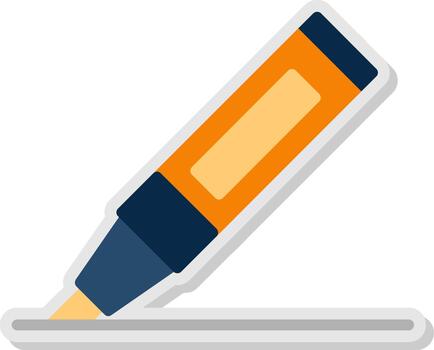 Marker Flat Shadow Design vector