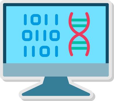 Bioengineering Flat Shadow Design vector