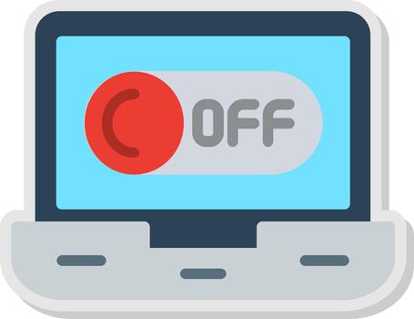 Off Flat Shadow Design vector