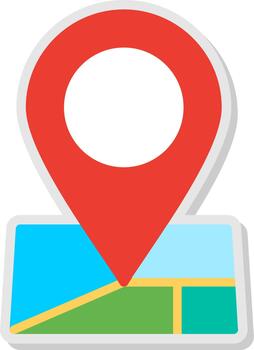 Map Pointer Flat Shadow Design vector