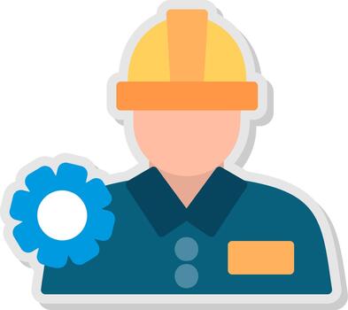 ingeniero plano sombra diseño vector