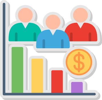 Statistics Flat Shadow Design vector