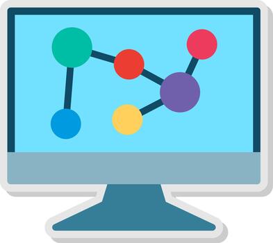 Molecule Flat Shadow Design vector