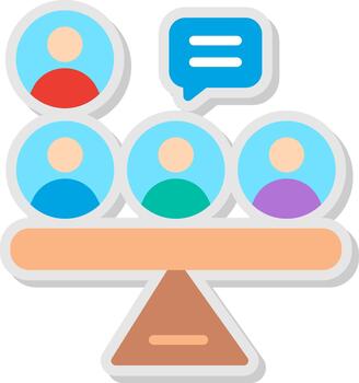 Impartiality Flat Shadow Design vector